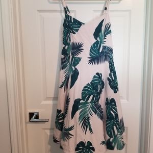 Old Navy cami fit and flare palm leaf dress